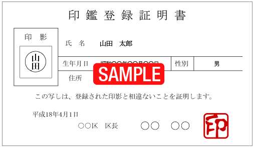 印鑑証明書